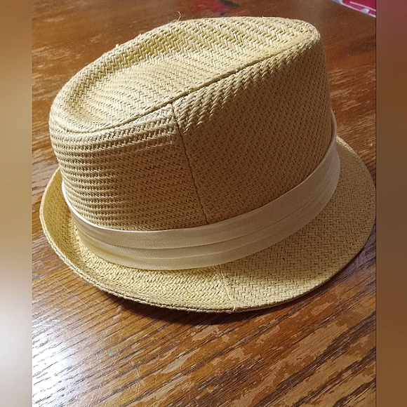 A Pamoa Lg/XL Fedora style hat never worn w/ a cream band & metal turtle emblem. - Picture 3 of 5